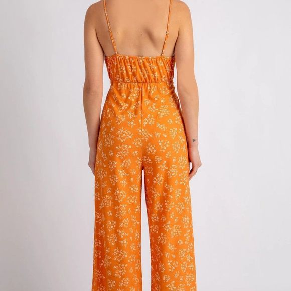 Woven Print Cami Elastic Waist Jumpsuit - Jumpsuit - Wide-leg jumpsuit - Picture 5 of 5